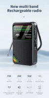 Mini Radio Portátil AM/FM/SW 3-Banda Para Correr Y Caminar Con Soporte De Auriculares Y Batería Recargable Receptor FM - details 0