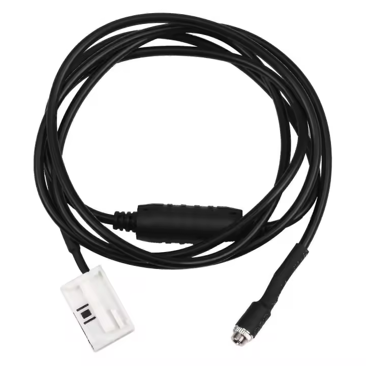 Aux Audio Cable Conector Coche Con Resistencia 1,5 m 12 Pin Para E60 E61 E63 E64 E65 E66 E81 E82 E83 E87 - 1
