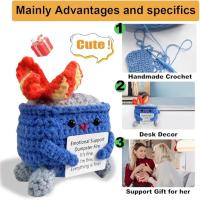 Muñeco De Crochet Divertido Para Decoración De Hogar Y Piso Estilo Moderno Regalo De Navidad Ornamento De Textil Y Fibra - details 11