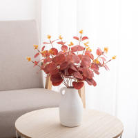 5pcs Plantas Artificiales De Eucalipto Para Otoño Decoración De Fiesta De Navidad Bouquet De Flores Falsas Para Bodas Y Casamientos Decoración De Jardín Y Hogar - details 4