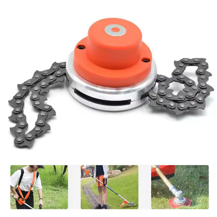 Cabeza de Weeder de Cadena de Nylon Multifuncional Cabeza de Weeding Durable Accesorios de Maquinaria de Jardín Cabeza de Weeder de Cadena-Rojo, 1PC - 1