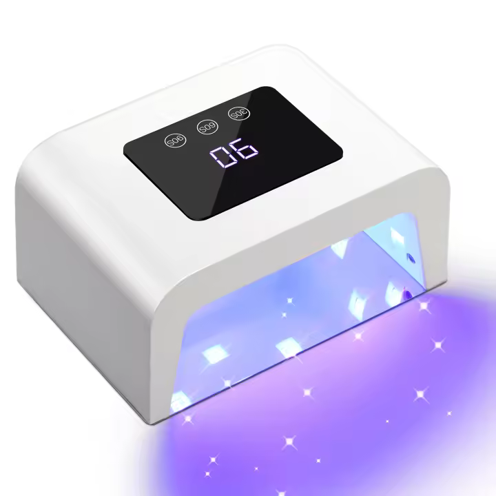 Secador De Uñas LED 15W Con 15 Bolas De Lámpara Sensor Automático Pantalla De Mostrador HD Timer De 3 Posiciones Para Polvos De Gel Profesional - 1