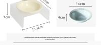 Tazón De Gato De Cerámica Coloreada Con Soporte De Acrílico Alto Estilo Moderno Fácil De Limpia Resistentes Al Golpes Para Mascotas - details 10