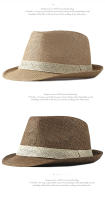 Sombrero De Paja Sólida Para Hombre Y Mujer Sombrero De Playa Al Aire Libre Sombrero De Sol Tejido Con Rayas Con Hebilla Casual Sombrero De Panamá Fedoras - details 9
