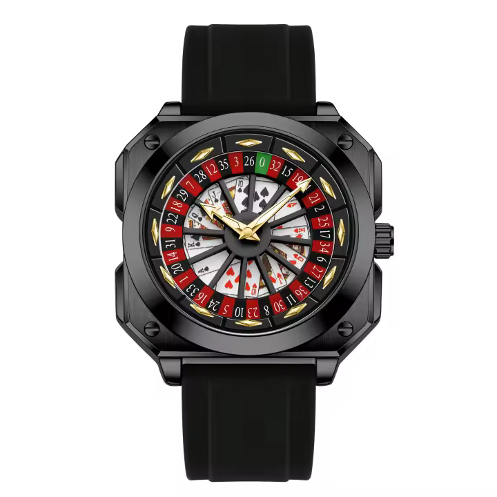 Reloj De Pulsera Para Hombre VA VA VOOM 2025 Estilo Deportivo Original Silicona Nocturno Luz Cuadrado Regalo Resistente Al Agua Y Shock - 1