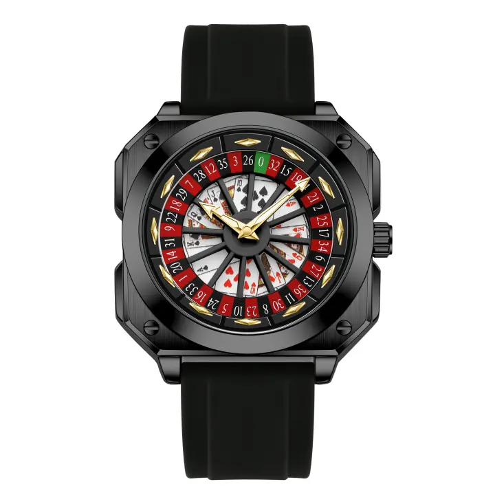 Reloj De Pulsera Para Hombre VA VA VOOM 2025 Estilo Deportivo Original Silicona Nocturno Luz Cuadrado Regalo Resistente Al Agua Y Shock - 1