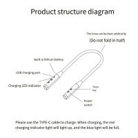 Luz De Lectura Recargable Para El Cuello Con 3 Niveles De Brillo Ajustable Luz De Escritorio Amigable Con Los Ojos Luz De Libro Sin Dimensión Estepada - details 10