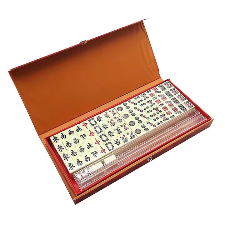 Mah-Jong Bamboo Piece Set Mahjong Vintage Raro 144 Azulejos - 1