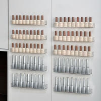 Estante De Exhibición Para Uñas Y Pintalabios Caja De Almacenamiento Transparente De Pinceles Cosméticos Con Soporte Para Vajilla Y Pinturas En La Pared - details 4