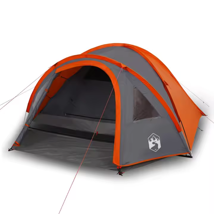 vidaXL Tienda de campaña iglú para 4 personas impermeable naranja - 1