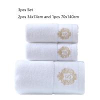 Juego De Toallas De Algodón Blanca 3 Piezas Bordadas Para Baño Toalla Grande Toalla De Rostro Toalla De Mano Uso Diario Regalo Personalizado - details 0