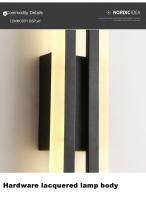 Lámpara De Pared LED Para Interior Estilo Minimalista Moderno Acero Y Acrílico Para Dormitorio Sala De Estar Pasillo Y Escalera Luz Scandinava - details 3