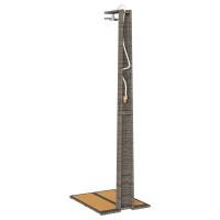 vidaXL Ducha Exterior  Gris Resina, Madera 60 x 80 x 214 cm - details 4