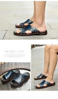 Sandalias De Verano Para Hombre Mocasines De Cuero Genuino Alta Calidad Cómodas Para Playa Y Exterior Estilo Casual - details 13