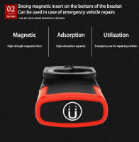 Linterna LED COB Magnética Recargable USB Luz De Trabajo Portátil Para Camping Y Reparación De Autos Lámpara De Emergencia Con Soporte - details 6