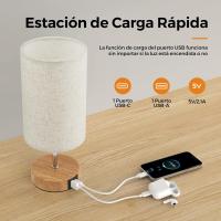 Lámpara de Mesa Regulable Táctil con Puertos de Carga USB A+C - details 5