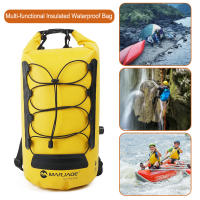 Mochila De Almacenamiento Exterior 20L Impermeable Y Colapsable Para Kayak Y Rafting Separación Seca Y Húmeda Bolsa De Río Unisex Color Amarillo Y Negro - details 7