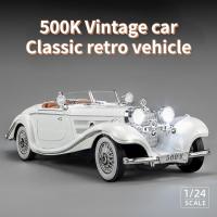 Modelo De Coche De Aleación De Zinc Vintage 1/24 Con Sonido Y Luz Juguete De Simulación Para Niños Colección De Regalo De Cumpleaños Tamaño Ajustable - details 0