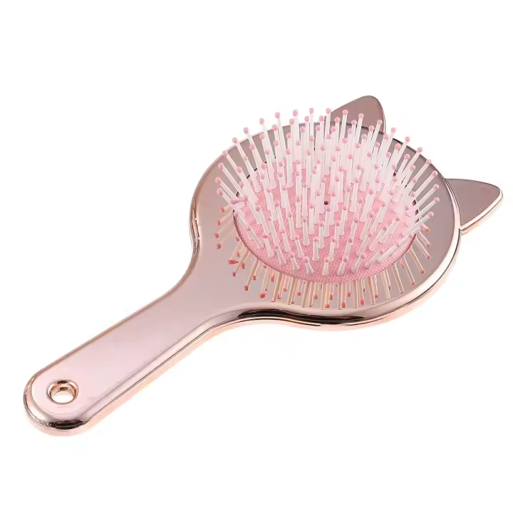 Cepillo de Pelo Infantil, Cepillo de Pelo para Adultos Acolchado con Diseño de Gato.Cepillo Tamaño Mini para Bolso o Neceser. Cepillo de Pelo Portátil. - 1
