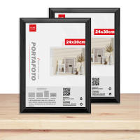AYA MARKT Marco de Fotos Negro, Marco de Madera Clasico, 2cm de Grosor, Cuadro de Mesa,Cuadro de Pared,Marcos de Mesa ideal para Fotos,Poster y Diplomas - details 3