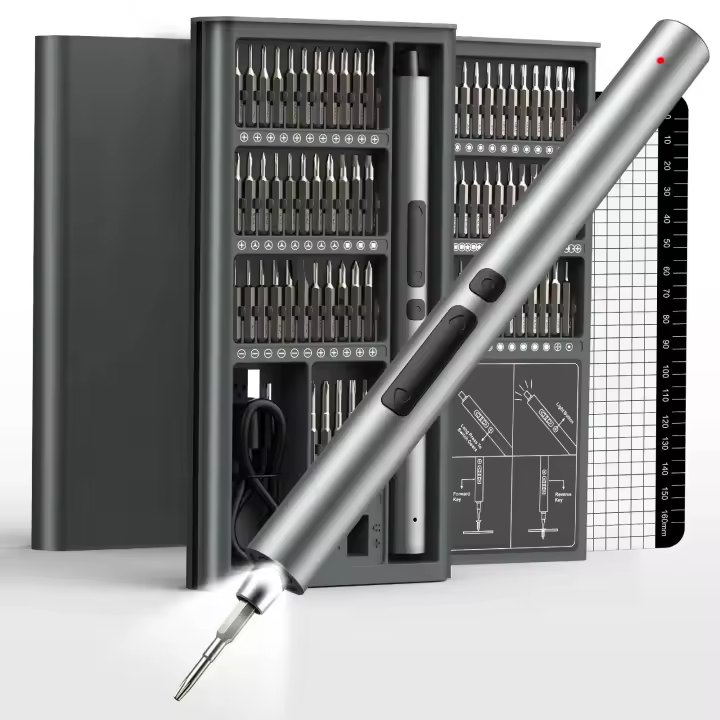 Juego De Destornilladores Eléctricos De Precisión 75 En 1 Con 71 Brocas Magnéticas Phillips Torx 3 Luces LED Multifuncional Herramienta De Reparación - 1