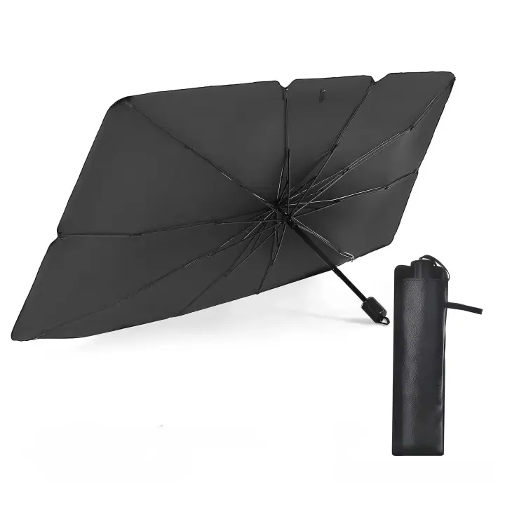 Parasol Coche Delantero, Parasol Plegable Coche con Anti UV Rayos,Sombrilla Paraguas del Coche para Lunas Delanteras, Parasol para Parabrisas de los Coche para Mayoría de Coches, SUV, Camiones - 1