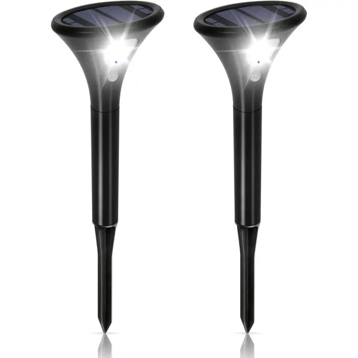 Luz solar para exteriores con sensor de movimiento, resistente al agua IP65, iluminación solar inalámbrica para exteriores, luz led de seguridad ajustable, foco solar para jardín, camino, patio, entrada de vehículos - 1