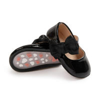 Zapatos De Niña Bebé En PU Cuero Liso Con Nudo Y Suela Antideslizante Ligera Para Primera Caminata Vestido De Princesa Para Boda - details 12