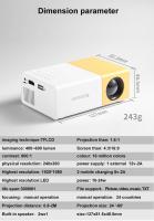 Proyector, proyector WiFi, proyector de películas portátil 1080P, compatible con teléfonos inteligentes/tabletas/portátiles/TV sticks/discos U - details 7