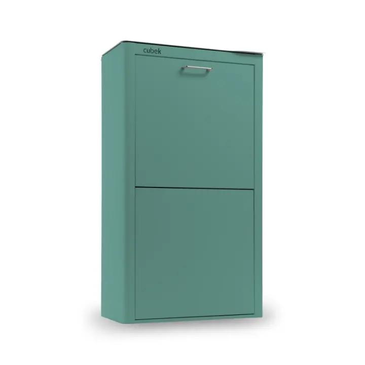DON HIERRO - Cubo de basura y reciclaje lacado, 4 cubos gran capacidad, CUBEK- - 1