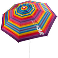Aktive - Sombrilla de playa antiviento, diseño de rayas multicolor, 8 varillas de fibra de vidrio, protección UV50 con revestimiento plateado, mástil de metal 28/32 mm, sistema de inclinación, ventilación Max+Air y funda de transporte - details 0