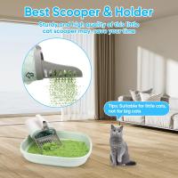MYPIN-Portáil de gran capacidad Mejorada con soporte y Cubo de Residuos, Pala para Gatos con 135 bolsas de basura adicional, bandeja de Arena Genie, Gris - details 8