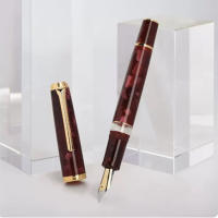 Hongdian N1S Pluma Fuente De Acrílico Con Pistón Para Caligrafía Estilo Retro Para Estudiantes Y Oficina Tamaño 0.5mm EF Colores Azul Y Rojo - details 8