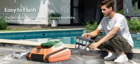 Limpia fondos piscina robótico inalámbrico SEAUTO Crab, hasta 2.5 horas de funcionamiento, cesta de filtro grande de 3.5 litros, escalada de paredes, limpieza de línea de agua, carga rápida de 2.5 horas, apto para áreas de 2000 pies cuadrados - details 12