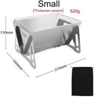 Mini Barbacoa Portátil Para Camping En Acero Inoxidable Plegable Multifuncional Para Exterior BBQ Grill De 2-3 Personas Con Dispositivos De Seguridad - details 1
