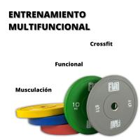 FIURI Discos Olímpicos Recubiertos de Caucho, 5 a 25 kg, Entrenamiento de Fuerza, Crossfit, Material Gimnasio, Gym - details 3