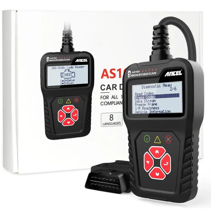 2025 ANCEL AS100 Lector De Códigos De Motor OBD2 Escáner De Motor Analizador Borrado De Códigos Herramienta De Diagnóstico Automotriz - 1