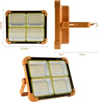 100W Foco LED Recargable, Foco LED Bateria 336 LEDs/Panel Solar/ 4 Modos de Luz/Batería Externa de 16500mAh/ Base Magnética, Ideal para Camping, Trabajo, Pesca - details 3