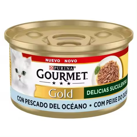 Purina Gourmet Gold Delicias Pescado Del Océano Gatos Latas 85 Gr - 1