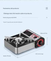 Mini estufa de gas, estufa de gas doméstica, estufa de gas para exteriores, estufa de gas portátil para automóviles, estufa de gas portátil para cocinar a gas en campamentos. Compatible con cartuchos o cilindros - details 1