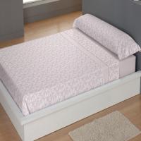CARPE DIEM Juego de Sábanas de Microfibra Estampada Mod. IDAIRA Color Rosa- Conjunto de Ropa de Cama 3 o 4 Piezas para Cama 90, 105, 135, 150, 150/160 (2 Almohadas)  y 180 cm, Suaves, Transpirables  Válidos para Colchones hasta 28 cm de Grosor - details 0