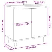 vidaXL Armario de baño madera de ingeniería gris hormigón 58x33x60 cm - details 6