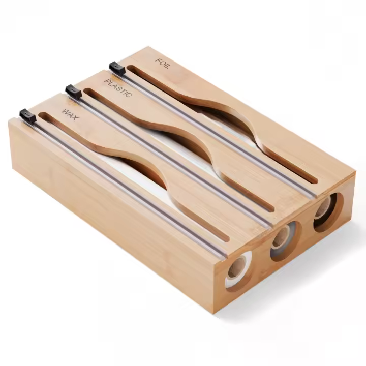 Organizador de paquetes de plástico y papel de Aluminio para Cajón de Cocina, compatible con Rollos de 12 "(3 en 1), Como muestra en la imagen 1) - 1
