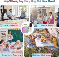 Máquina de Karaoke Portátil FGNS con Bluetooth 5.1, Micrófono Inalámbrico, Luces LED y Efectos de Voz para Fiesta en Casa, Ideal para Niños y Adultos - details 3