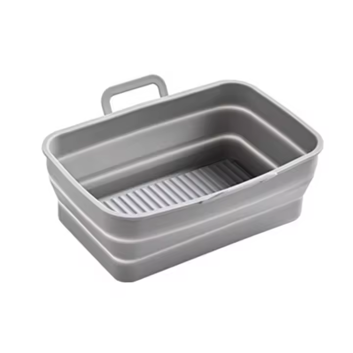 Plato De Hornear De Silicona Plegable Para Air Fryer Reutilizable Aluminio Antiadherente Accesorios De Airfryer Tamaño 10x15cm - 1