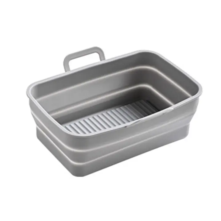 Plato De Hornear De Silicona Plegable Para Air Fryer Reutilizable Aluminio Antiadherente Accesorios De Airfryer Tamaño 10x15cm - 1