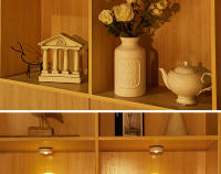 Lámpara De Noche Redonda Con Botón De Presión Para Armario Cocina Dormitorio Decoración Luz De Pared Con Pilas AAA Incluidas - details 7
