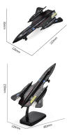 Modelo De Avión De Combate SR-71 Blackbird American Reconnaissance Con Sonido Y Luz Metal Diecast Para Coleccionistas Edad Recomendada 14+ - details 8