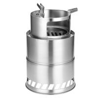 Estufa De Madera Portátil Para Exteriores Acero Inoxidable Desmontable Antigolpes Para Camping Caminatas Picnics Cocina - details 1