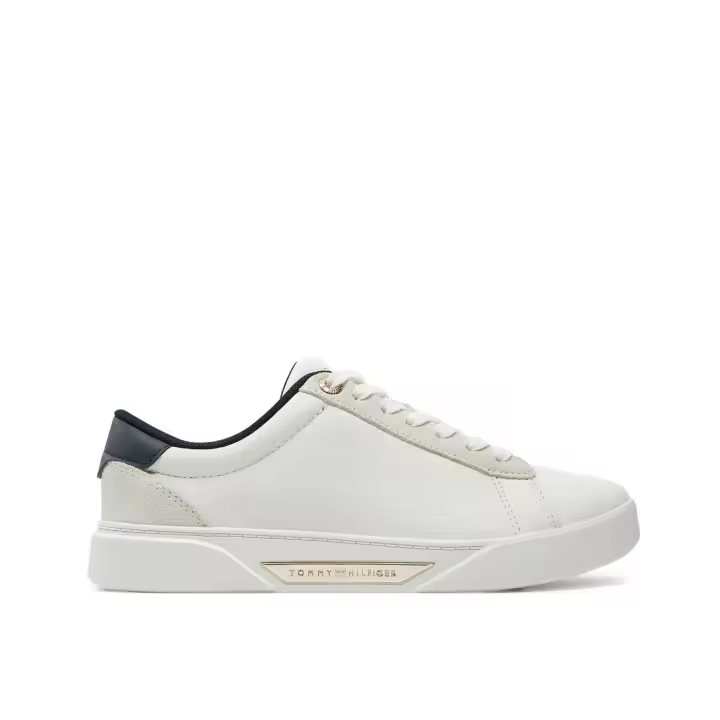 ZAPATILLAS BLANCAS DE PIEL CON SUELA CUPSOLE TOMMY HILFIGER CHIC COURT SNEAKER - 1